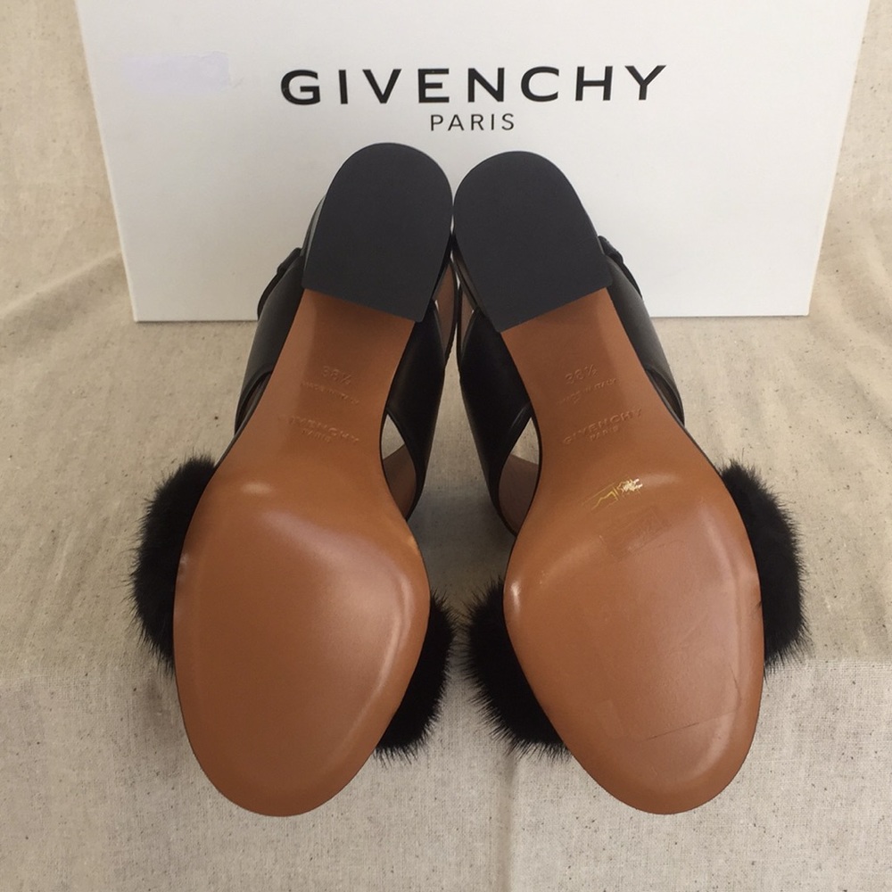 🆕NWT ♥️GIVENCHY Genuine Mink Flared Heel Sandal♥️ - Picture 6 of 8